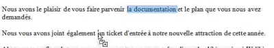 Word 2010 : CTRL + cliquer-glisser pour copier la sélection