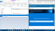 3 fenêtres : Paint, Edge, Explorateur de fichiers