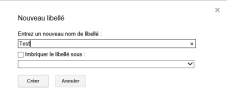 Gmail : créer un libellé