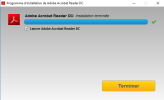 Installation d'Adobe Reader : cliquer sur Terminer