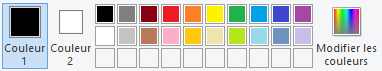 Paint (Win 10) : groupe Couleurs