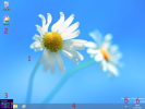 Éléments de l'écran Bureau de Windows 8