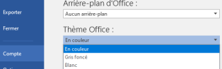 Fichier : Compte : changer le thème
