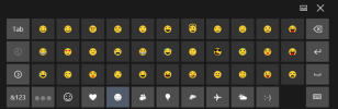 Clavier visuel avec émojis