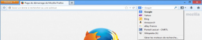Choix du moteur de recherche (Firefox)