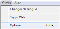 Menu Outils