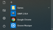 Windows : démarrer le programme Gimp dans la liste des programmes