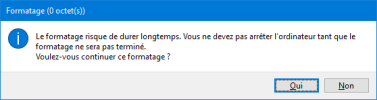 Onglet Partage : formatage du disque à graver