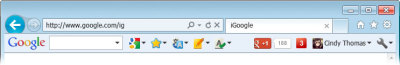 IE9 : barre d'outils Google