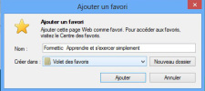 Ajout d'un favori dans le Volet des favoris