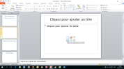 Onglet Accueil : disposition Titre et contenu : insertion d'une image