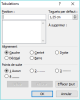 Word : Boîte de dialogue Tabulations