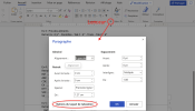 Fenêtre Paragraphe