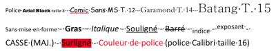 Groupe Police (exemples)