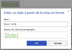 Créer puis nommer un style