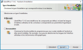 Installation de LibreOffice : type d'installation