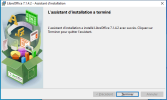 Installation de LibreOffice terminée