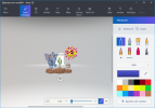 Paint3D : onglet effets artistiques et zoom