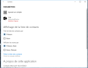 Contacts : paramètres