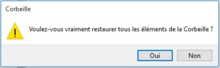 Corbeille : restaurer tout