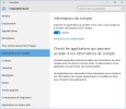 Paramètres : Confidentialité : Informations sur le compte