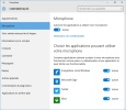 Paramètres : Confidentialité : microphone