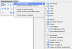 Barres d'outils Formes des symboles