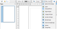 Barre d'outils Lignes et remplissage