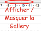 Bouton Afficher/Masquer la Gallery