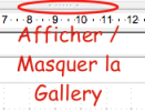 Bouton Afficher/Masquer la Gallery