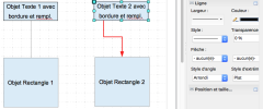 Formes connectées et volet latéral pour les modifier