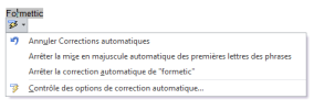 Word 2010 : Correction auto : balise