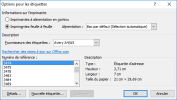 Publipostage d'étiquettes : étape 1 : options d'étiquettes