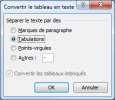 Convertir un tableau en texte