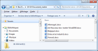 Explorateur : documents maître et sous-documents