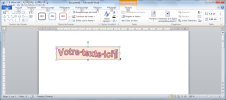 Insertion WordArt : exemple d'effet de texte