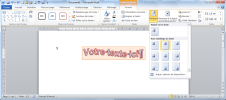 Insertion WordArt : Position