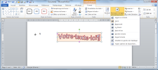 Insertion WordArt : renvoi à la ligne automatique