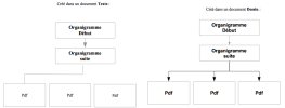 Organigrammes créés dans Texte ou Dessin