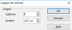 Largeur de colonne