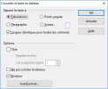 Convertir un texte en tableau