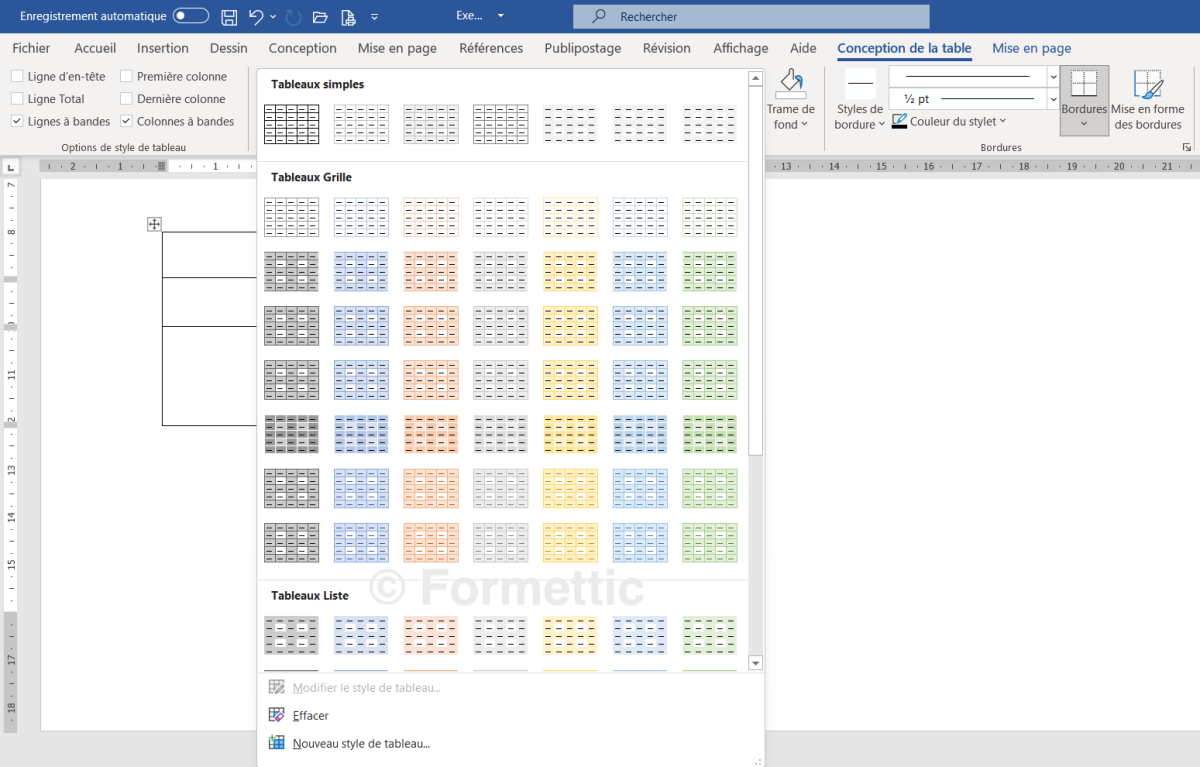 9 Cr er Et Mettre En Forme Un Tableau Word 2021 Formation De Base En 