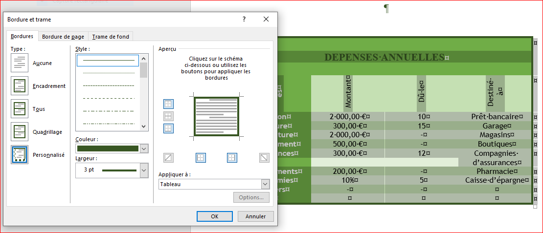 9 Cr er Et Mettre En Forme Un Tableau Word 2021 Formation De Base 